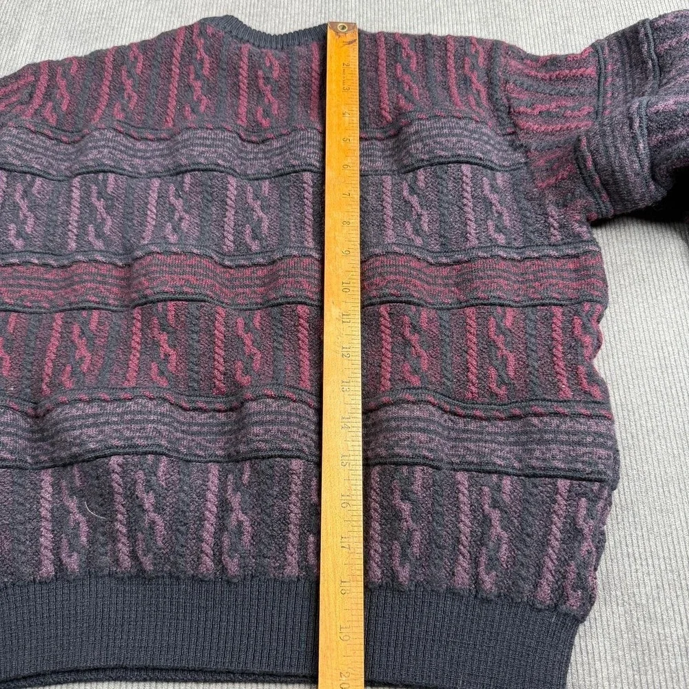 Vintage‎ St Croix Sweater Mens L 3D Knit Coogi Style Abstract Textured
